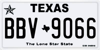 TX license plate BBV9066