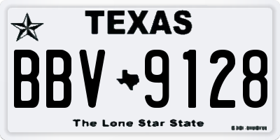 TX license plate BBV9128