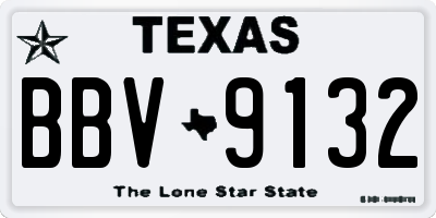 TX license plate BBV9132