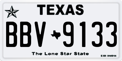 TX license plate BBV9133