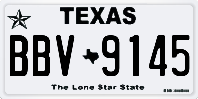 TX license plate BBV9145