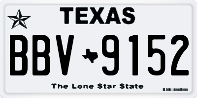 TX license plate BBV9152