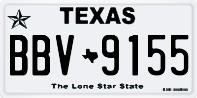 TX license plate BBV9155