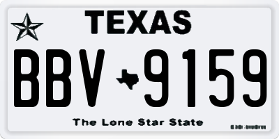 TX license plate BBV9159