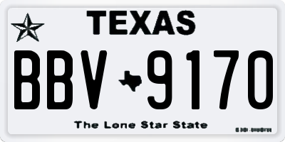 TX license plate BBV9170