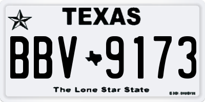TX license plate BBV9173