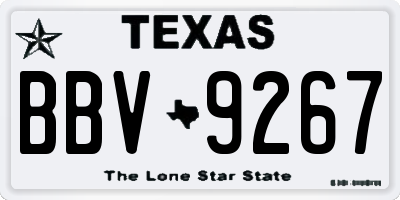 TX license plate BBV9267