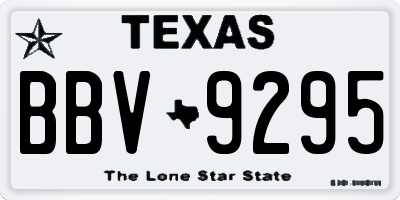 TX license plate BBV9295