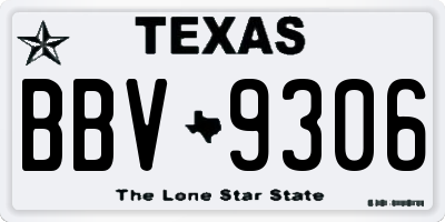 TX license plate BBV9306
