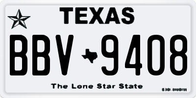 TX license plate BBV9408