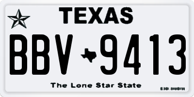 TX license plate BBV9413