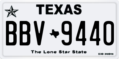 TX license plate BBV9440