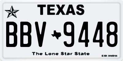 TX license plate BBV9448