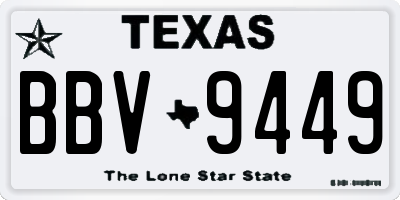 TX license plate BBV9449