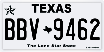 TX license plate BBV9462