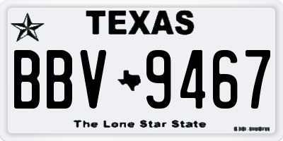 TX license plate BBV9467