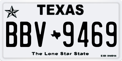 TX license plate BBV9469