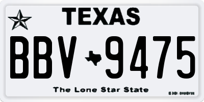 TX license plate BBV9475