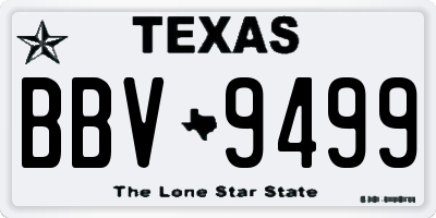 TX license plate BBV9499