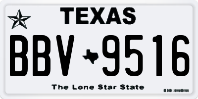 TX license plate BBV9516