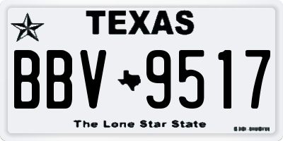 TX license plate BBV9517