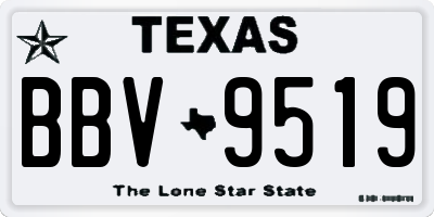TX license plate BBV9519