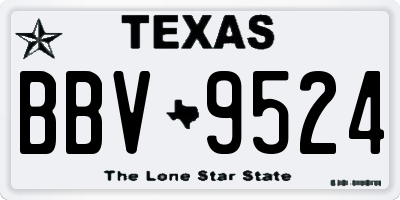 TX license plate BBV9524
