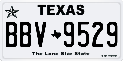 TX license plate BBV9529