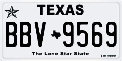 TX license plate BBV9569