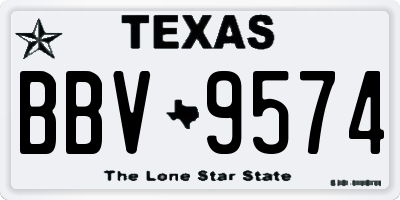 TX license plate BBV9574