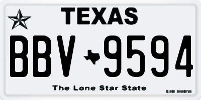 TX license plate BBV9594