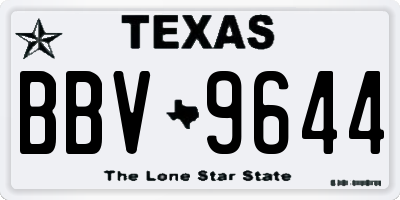 TX license plate BBV9644
