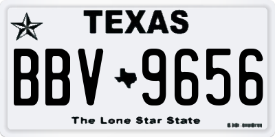 TX license plate BBV9656