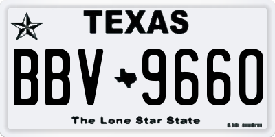 TX license plate BBV9660