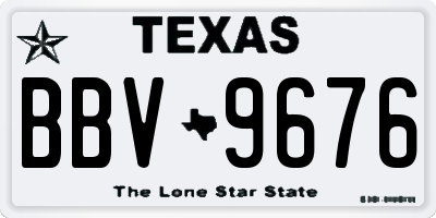 TX license plate BBV9676