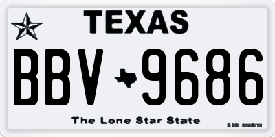 TX license plate BBV9686