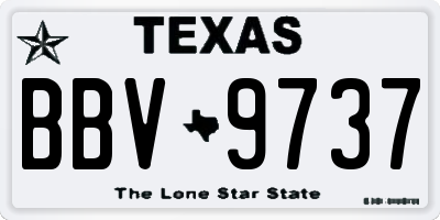 TX license plate BBV9737