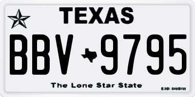 TX license plate BBV9795
