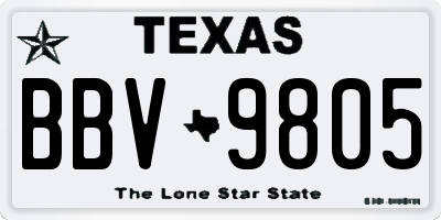 TX license plate BBV9805