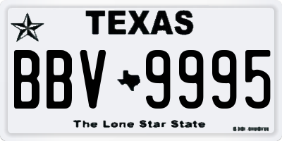 TX license plate BBV9995