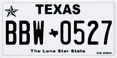 TX license plate BBW0527
