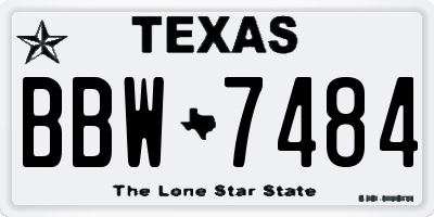 TX license plate BBW7484