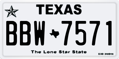 TX license plate BBW7571