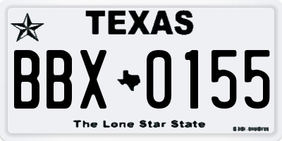 TX license plate BBX0155