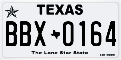 TX license plate BBX0164