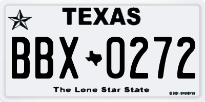 TX license plate BBX0272