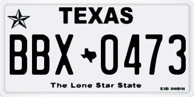 TX license plate BBX0473