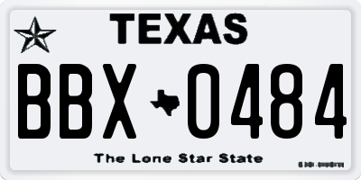 TX license plate BBX0484
