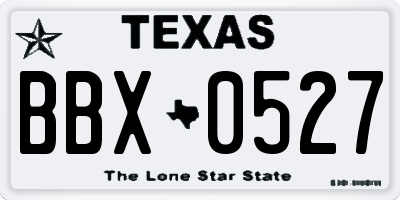 TX license plate BBX0527