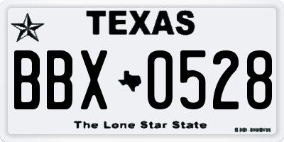 TX license plate BBX0528